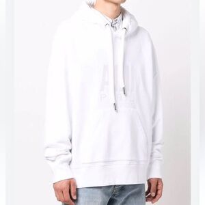 AMI ALEXANDRE MATTIUSSI Paris Graphic Print Crew Neck Hoodie Sz M Unisex Men